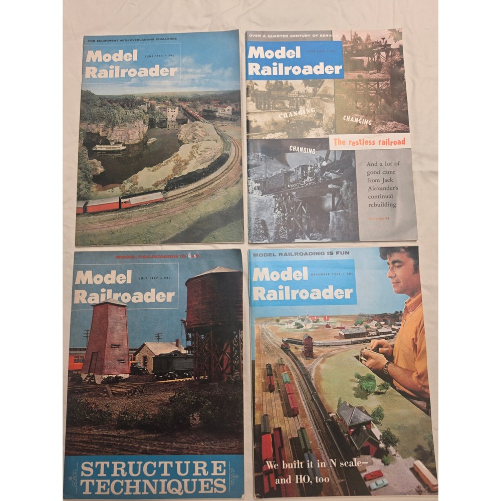 Model Railroader Railroad Craftsman Magazine Lot 1960s 12pc Mixed Good Vintage